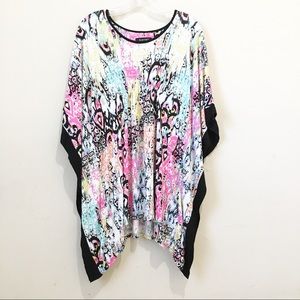 Ellen Tracy multicolored abstract floral dress